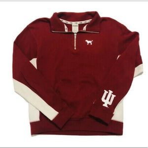 Red Victoria’s Secret pink Indiana 1/4 zip